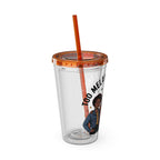 "Too Melanin To Handle" 16oz Clear Straw Tumbler