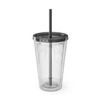 "Too Melanin To Handle" 16oz Clear Straw Tumbler