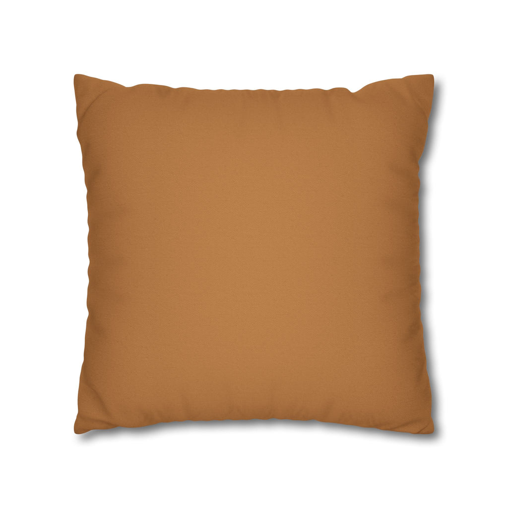 Abstract Mustard Swirl Square Pillowcase | Decorative Throw Pillowcase