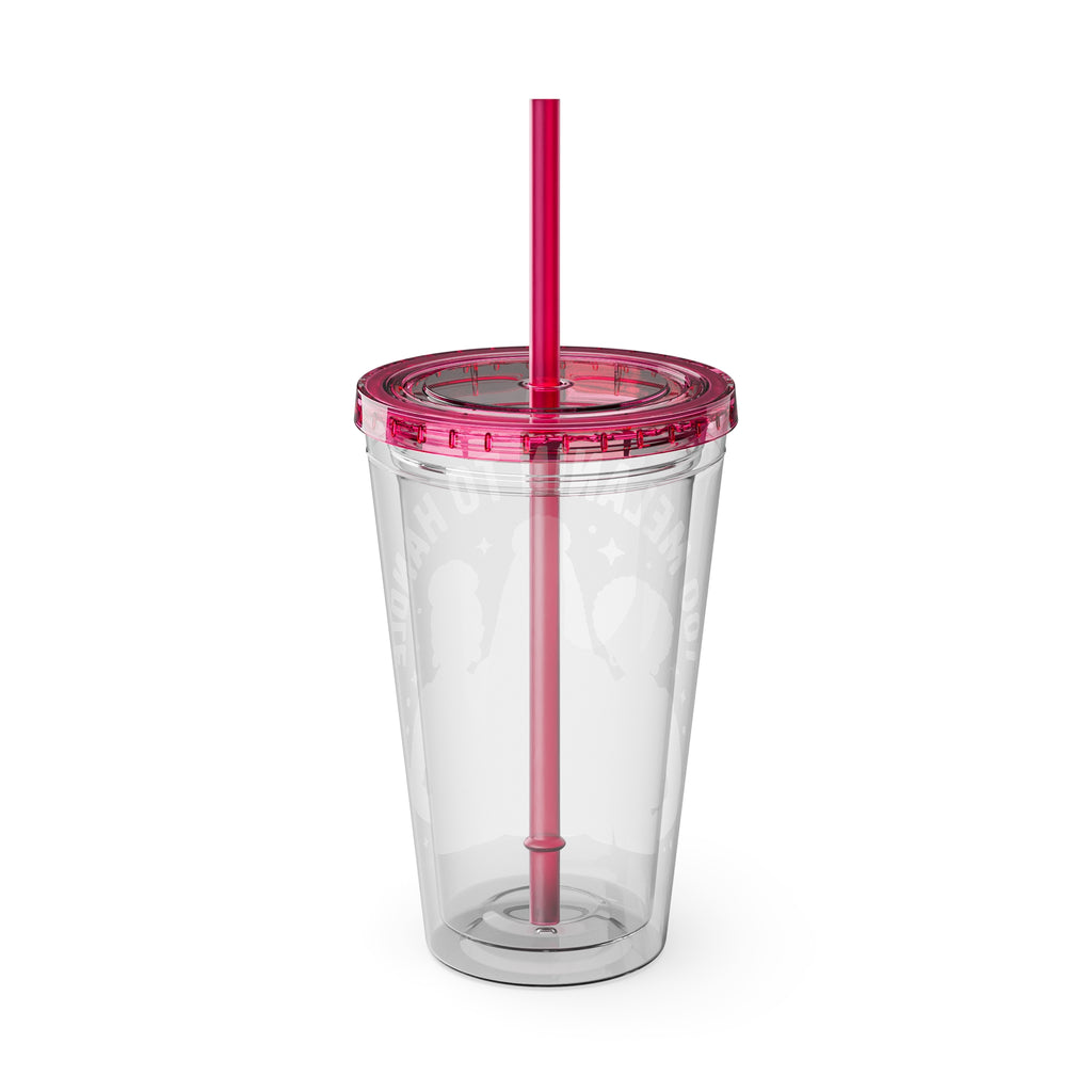 "Too Melanin To Handle" 16oz Clear Straw Tumbler
