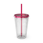 "Too Melanin To Handle" 16oz Clear Straw Tumbler