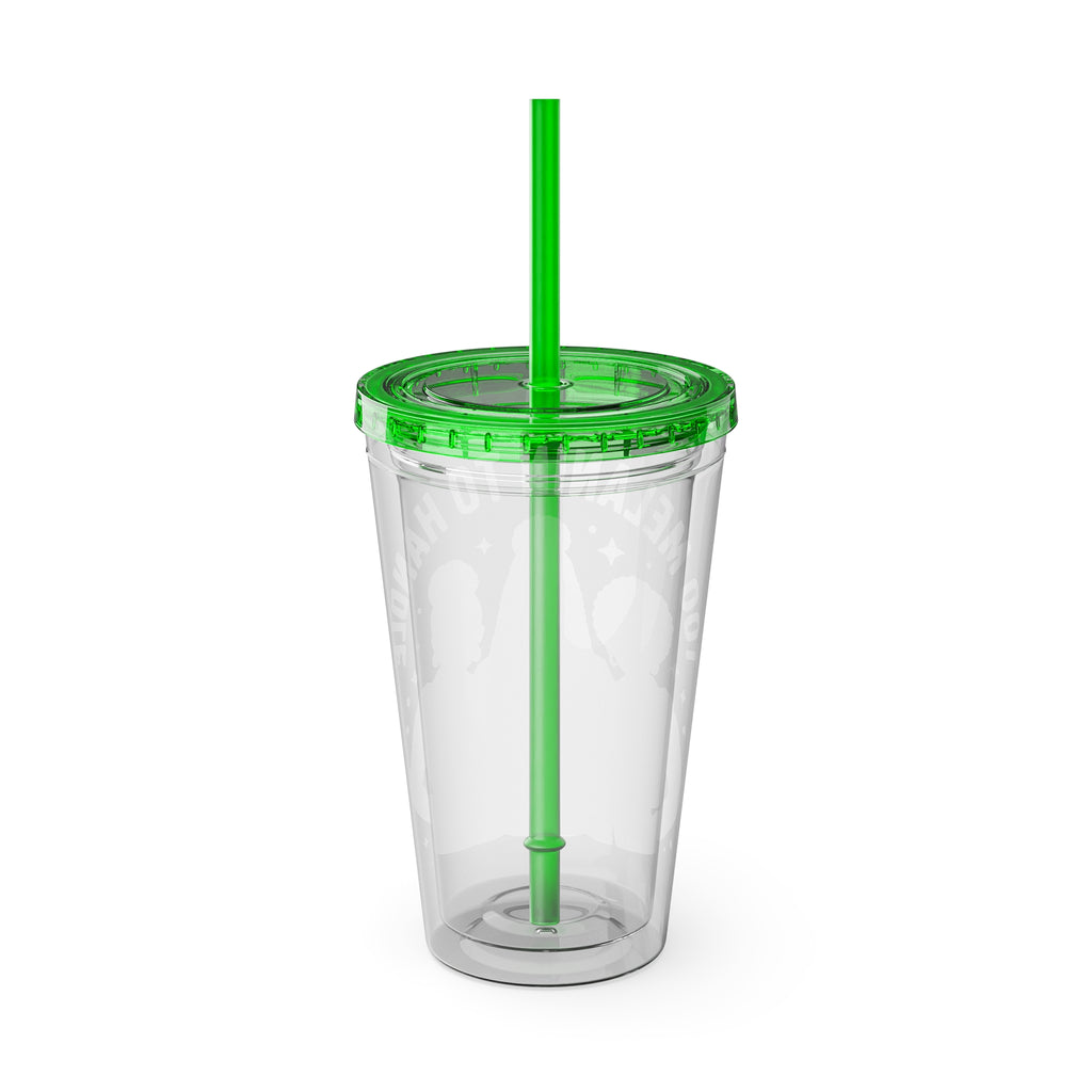 "Too Melanin To Handle" 16oz Clear Straw Tumbler