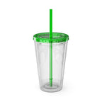 "Too Melanin To Handle" 16oz Clear Straw Tumbler