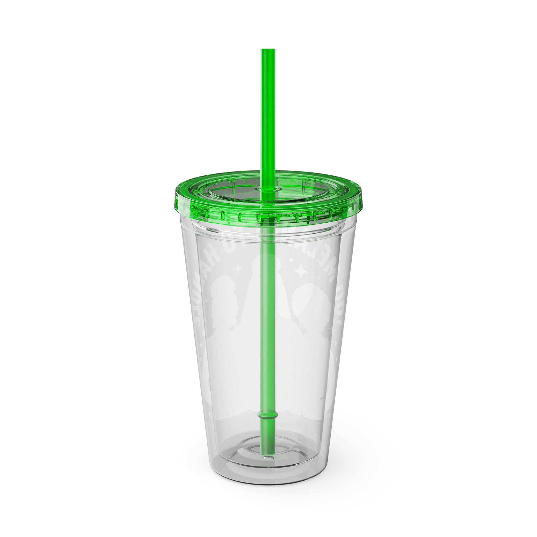 "Too Melanin To Handle" 16oz Clear Straw Tumbler
