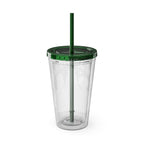 "Too Melanin To Handle" 16oz Clear Straw Tumbler