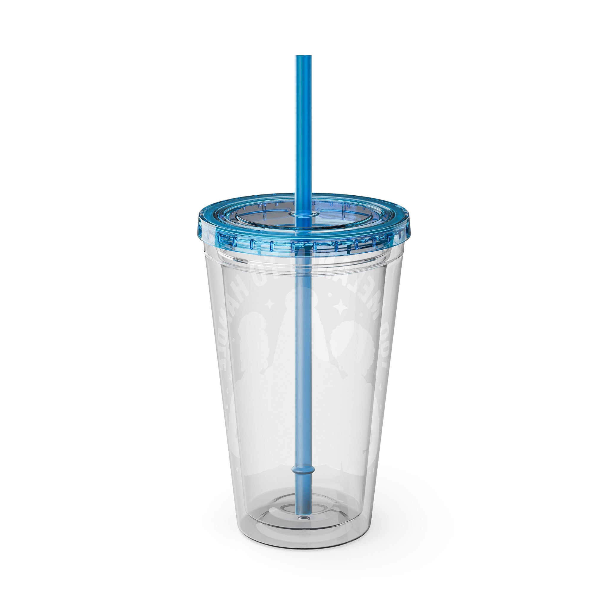"Too Melanin To Handle" 16oz Clear Straw Tumbler