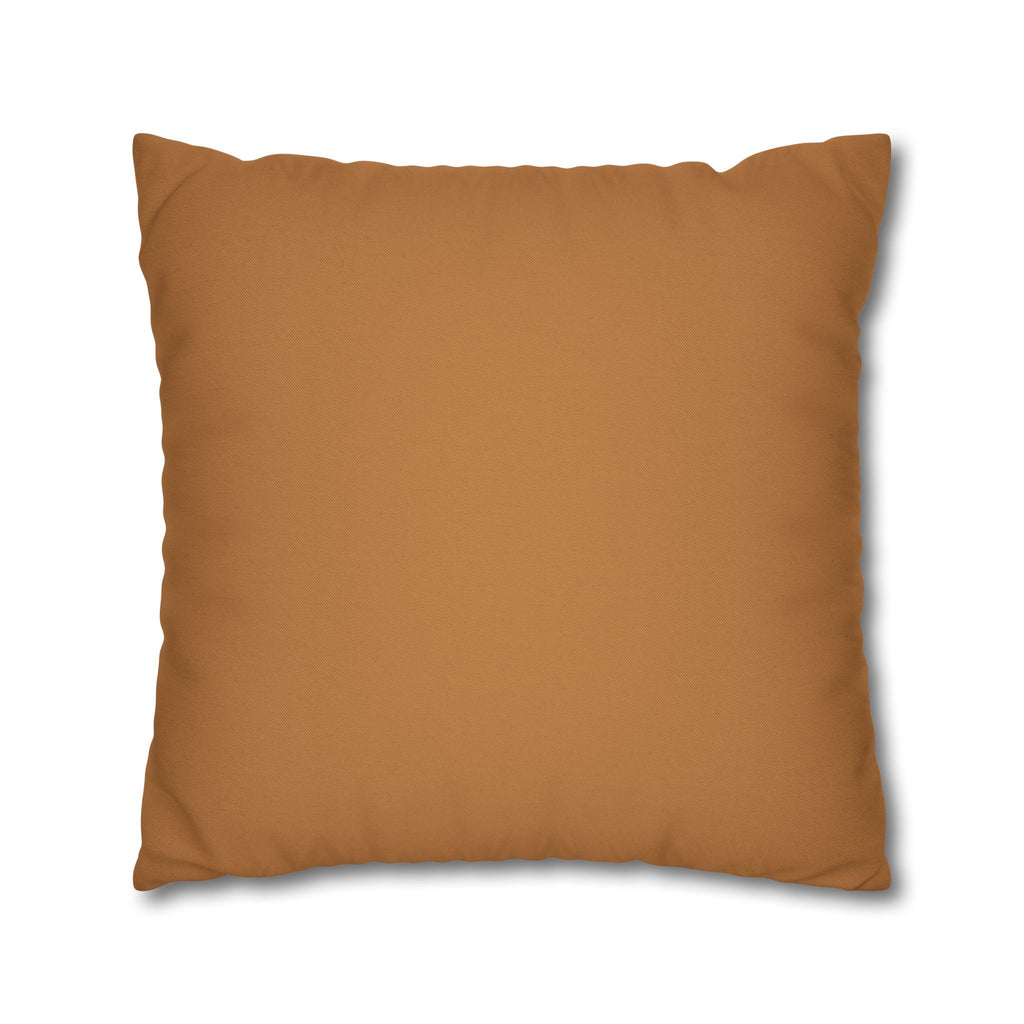 Abstract Mustard Swirl Square Pillowcase | Decorative Throw Pillowcase