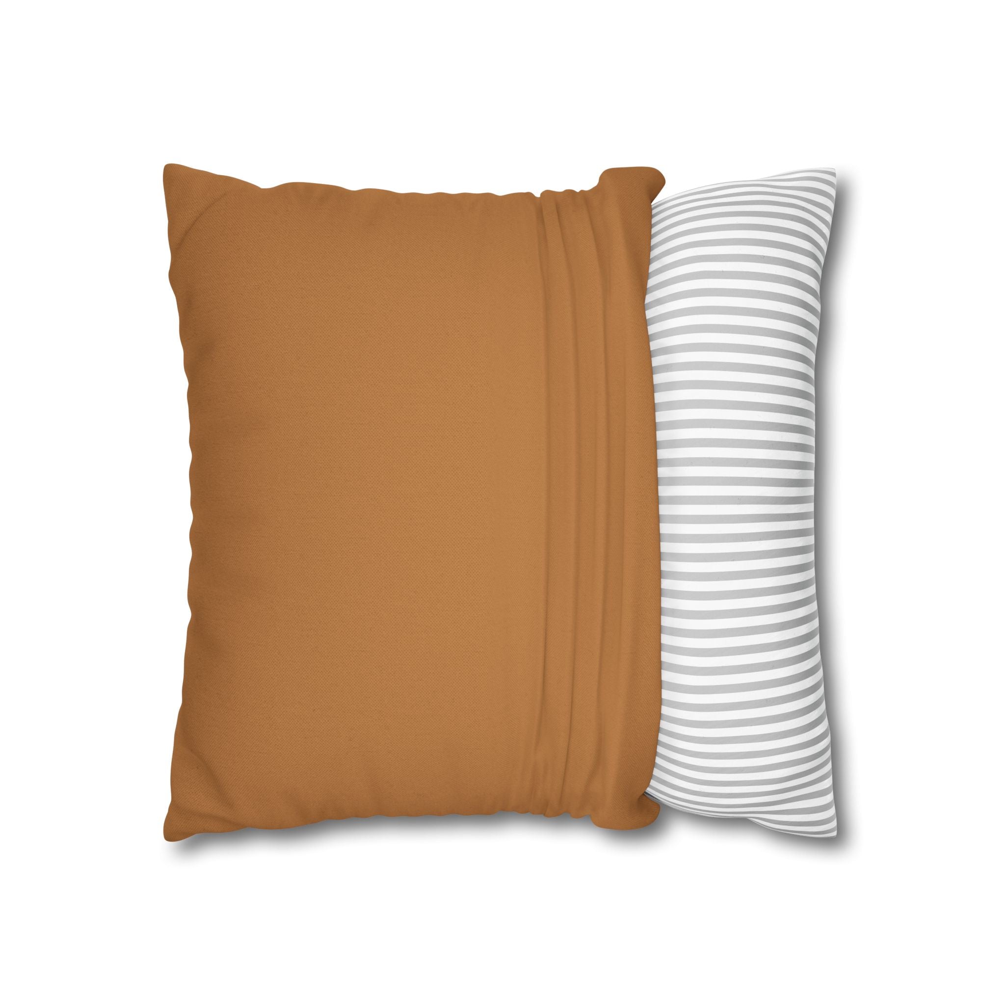 Abstract Mustard Swirl Square Pillowcase | Decorative Throw Pillowcase