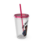 "Too Melanin To Handle" 16oz Clear Straw Tumbler