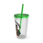 "Too Melanin To Handle" 16oz Clear Straw Tumbler
