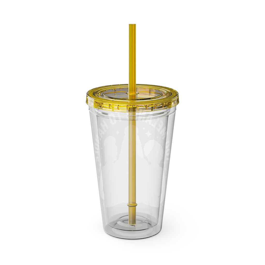 "Too Melanin To Handle" 16oz Clear Straw Tumbler
