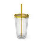 "Too Melanin To Handle" 16oz Clear Straw Tumbler