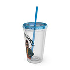 "Too Melanin To Handle" 16oz Clear Straw Tumbler