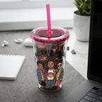 "Too Melanin To Handle" 16oz Clear Straw Tumbler