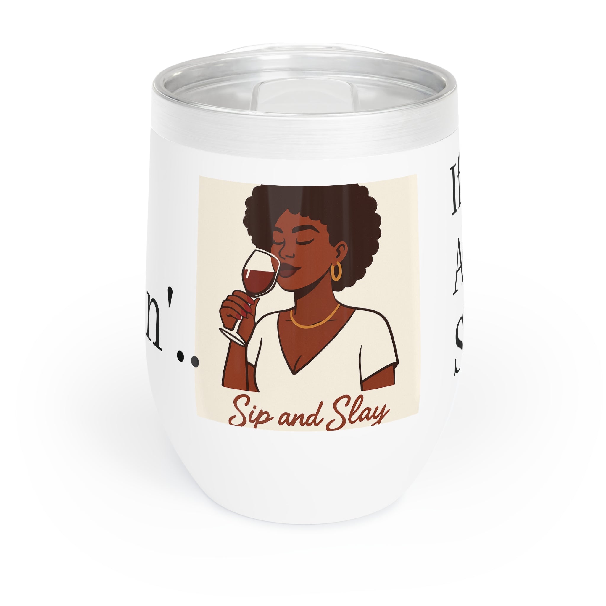 Wine Tumbler - Melanin Design