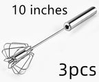 Stainless Steel Semi Automatic Egg Beater Kitchen Tools Hand Held